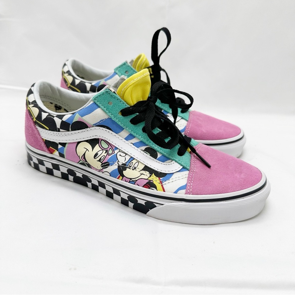Vans Old Skool Disney 80's Mickey Shoes 90th Anniversary Sneakers Size 7.5 - Picture 1 of 9
